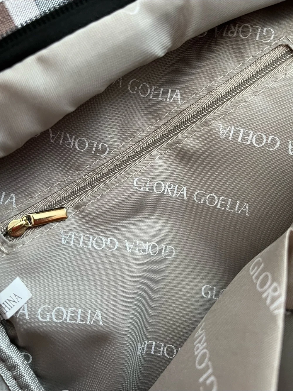 Gloria Goelia Plaid Stud-Accent Women's Backpack